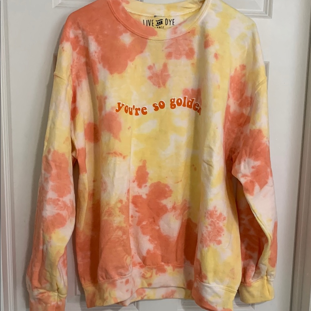 Live and Dye Sweatshirt - Orange and Yellow